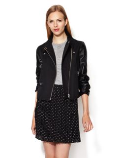 Debora Canvas and Leather Combo Jacket by Mackage