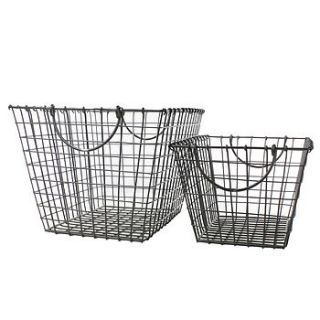 darby metal baskets rectangular a set of two by men's society
