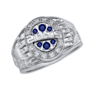 Ladies Siladium® Elite Simulated Birthstone Class Ring with Cubic