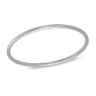Hammered Bangle in 10K White Gold   7.5   Zales
