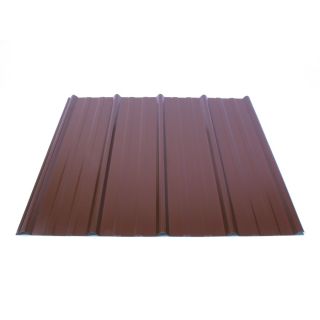 Fabral 96 in x 37.75 in 29 Gauge Cocoa Brown Ribbed Steel Roof Panel