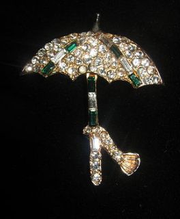vintage 1930's umbrella brooch by maison ami