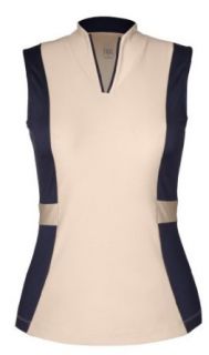 Tail Activewear Women's Opulence Amanda Shimmer Jersey Sleeveless Golf Top XS Buttercream Clothing