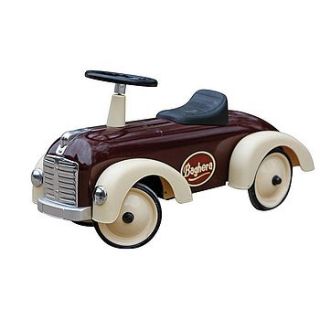 speedster chocolate ride on toy by pedalplay