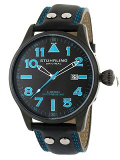 Mens Eagle Black & Blue  Watch by Stuhrling Original