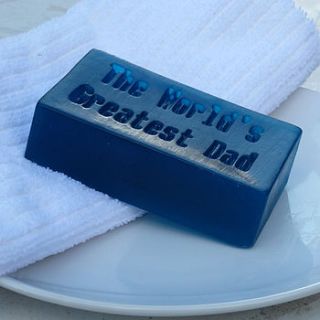 personalised bath soap for him by the write soap