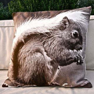 winter squirrel cushion by london garden trading