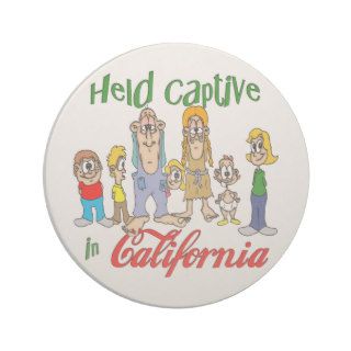 California Funny Trailer Park Sandstone Coaster
