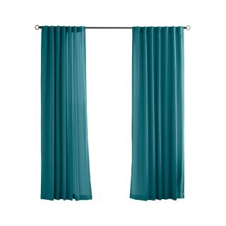 Solaris 108 in L Teal Canvas Solid Outdoor Window Curtain Panel