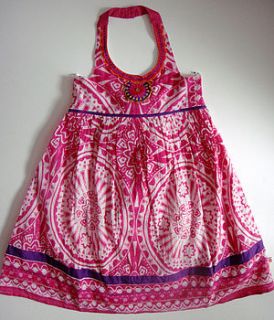 girl's beaded cotton sundress by pink bamboo