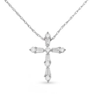 Previously Owned   1/4 CT. T.W. Diamond Dainty Cross Pendant in 10K