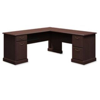 Expandable Corner Desk Solution (B/F/D) Box of 2 Syndicate Mocha Cherry   Home Office Desks