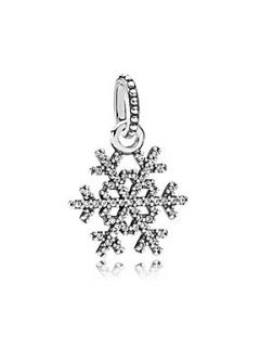 Pandora Snowflake silver pendant with cubic zirconia