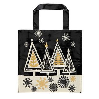 christmas cut out black small pvc bag by ulster weavers