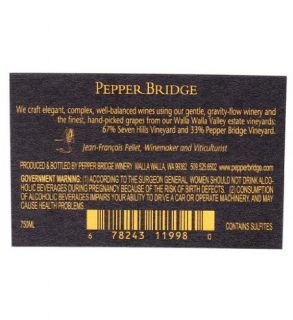 2009 Pepper Bridge Cabernet Sauvignon Columbia Valley 750 mL Wine