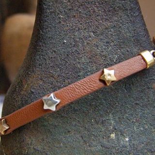 star studded leather bracelet by home & glory