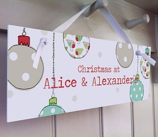 personalised christmas sign by lucy sheeran