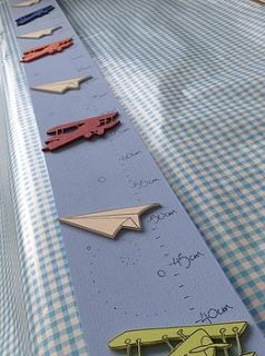paper planes & aeroplanes height chart by hickory dickory designs