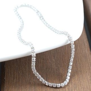 diamante silver tennis bracelet by astrid & miyu