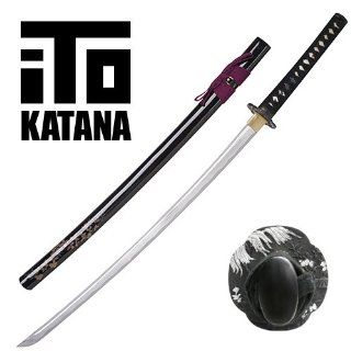 Samurai Sword Full Tang Purple Sakura ITO Katana Model 451  Martial Arts Swords  Sports & Outdoors