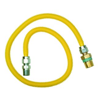 BrassCraft 1/2 Female Flare x 1/2 MIP x 72 Gas Connector with Gas Safety Valve