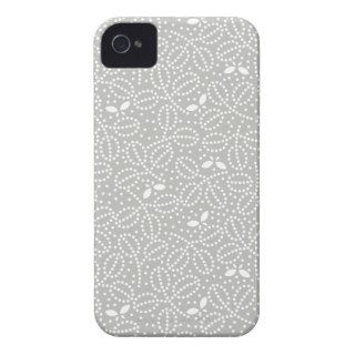 Silver Gray Leaf Pattern iPhone 4/4S Case iPhone 4 Case Mate Cases