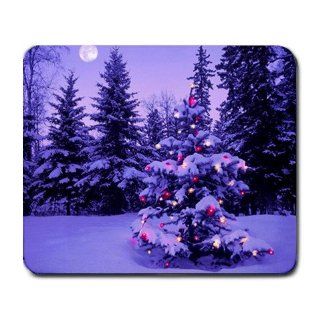 Scenic Christmas Tree in Snow Large Mousepad mouse pad Great unique Gift Idea 
