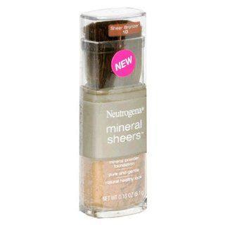 Neutrogena Mineral Sheers Mineral Powder Foundation, Sheer Bronzer 10, 0.18 Ounce (5.1 g)  Foundation Makeup  Beauty