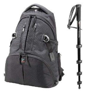 Kata Manfrotto KT DR 465 MP Digital Rucksack Promotional Bundle with Free Manfrotto 790B Modo Monopod (Black)  Camera Accessory Bags  Camera & Photo