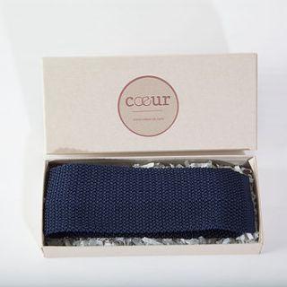 luxury 100% silk knitted tie by coeur menswear