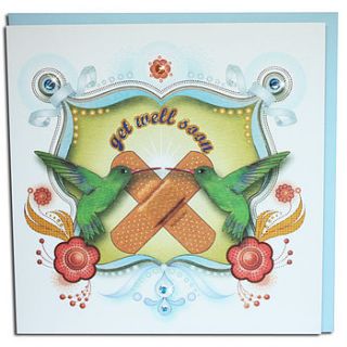 hummingbird get well soon card by come for a dream