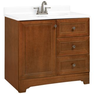 ESTATE by RSI Wheaton 36 in x 21 in Chestnut Traditional Bathroom Vanity