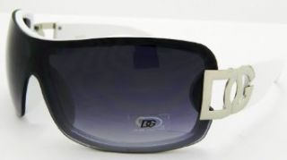 DG Eyewear Womens White Celebrity Designer Fashion Sunglasses Bling Shades 379D Clothing