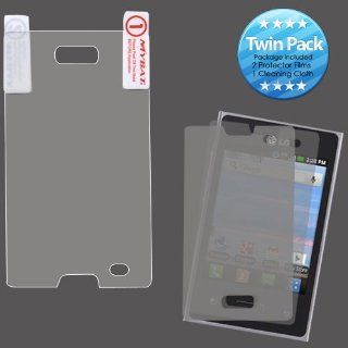 MYBAT Screen Protector Twin Pack for LG L35G (Optimus Logic) Cell Phones & Accessories