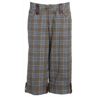 Burton Midterm Capris Olive Plaid   Womens