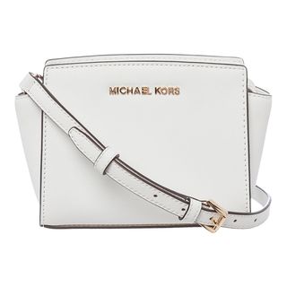 MICHAEL Michael Kors 'Selma' Mini Optic White Saffiano Leather Crossbody Bag MICHAEL Michael Kors Designer Handbags