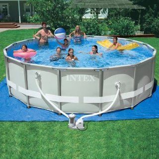 Intex Ultra Frame Round Pool Set (Discontinued by Manufacturer)  Framed Swimming Pools  Patio, Lawn & Garden