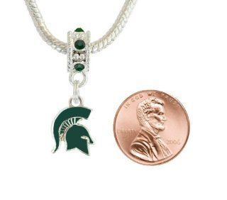 Michigan State University Charm with Connector Will Fit Pandora, Troll, Biagi and More  Sports Fan Charms  Sports & Outdoors