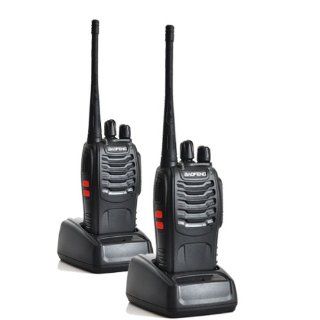 Baofeng BF 888S UHF 400 470MHz CTCSS/DCS With Earpiece Handheld Amateur Radio Tranceiver Walkie Talkie Two Way Radio Long Range Black 2 Pack  Frs Two Way Radios 