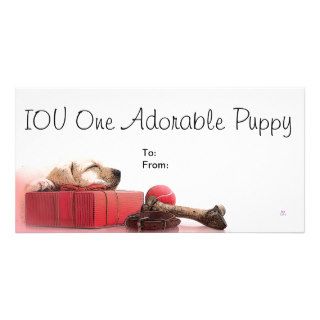 IOU One Adorable Puppy Photo Greeting Card