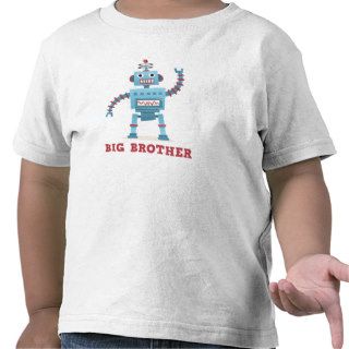 Cute retro robot cartoon android big brother shirt