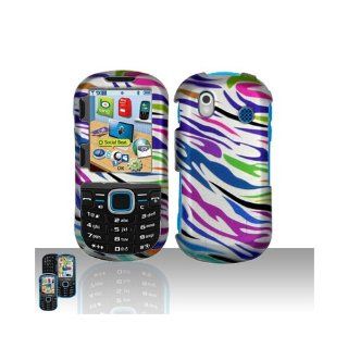 Colorful Zebra Hard Cover Case for Samsung Intensity II 2 SCH U460 Cell Phones & Accessories