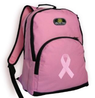 Pink Ribbon Backpack Pink Breast Cancer Support Travel School Bags Clothing