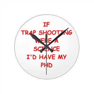 trap shooting round wall clock