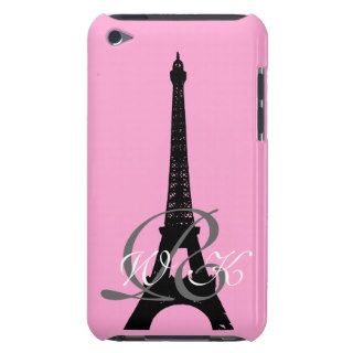 Monogram in Paris Ipod Case Mate (pink) Barely There iPod Cases