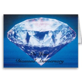 Happy 60th Wedding Anniversary Card Diamond