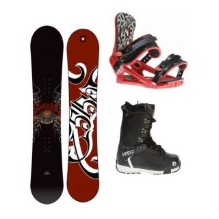 5150 Vice Snowboard w/ Sapient Yeti Snowboard Boots & 5150 Thermo Snowboard Bindings board pkg 849