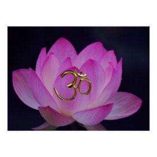 OM and the lotus flower Print