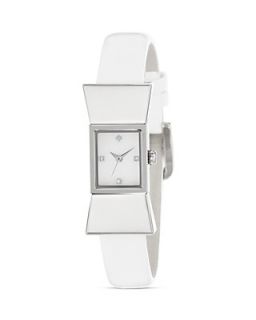 kate spade new york Patent White Carlyle Watch, 15mm's