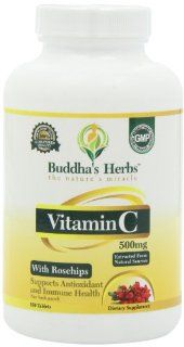 Buddha's Herbs Vitamin C (500 mg) with Rose Hips,250 Tablets Health & Personal Care